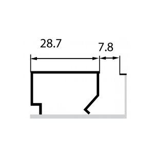 P400/30X 6,0м. Штапик 28,5 (под стекло 4мм) (120 м/п в уп.)